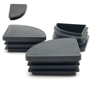 Quarter Round <b>Plastic</b> Pipe Plug 90 Degree Tube End Cap For Furniture Steel Pipe Feet, Made in China - Product Image 6