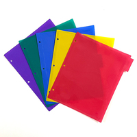 Separadores de pestañas de archivo de índice de papel en blanco transparente de plástico personalizado, divisor de página de índice de libro de notas con bolsillos para carpeta de anillas