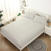 Couvre-lit double Housse de protection antidérapante avec chapeau de lit fixe pour la confection de draps plats couvre-lit simple