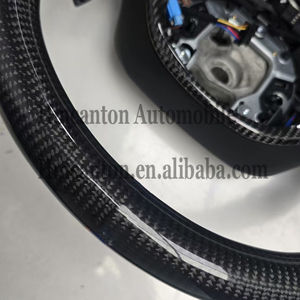 พวงมาลัยคาร์บอนไฟเบอร์หุ้มหนังกลับคุณภาพสูงสำหรับรถยนต์ BMW G20 G30 G01 ซีรีส์ 3 ซีรีส์ 5 - Product Image 5