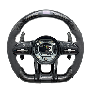 <span class=keywords><strong>Volant</strong></span> personnalisé en <span class=keywords><strong>alcantara</strong></span> et fibre de carbone avec LED pour Mercedes Benz C300 2014-2023 <span class=keywords><strong>A45</strong></span> G63 <span class=keywords><strong>AMG</strong></span> GLE Classe C, amélioration de l'intérieur - Product Image 1