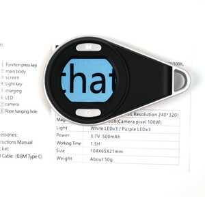 Dizhou LED ánh sáng kính hiển vi 5x/10x/15x hiển thị kỹ thuật số màn hình 2-inch lens ABS + Glass jewelers Loupe với 3 LED + 3 UV Led Lights - Product Image 6