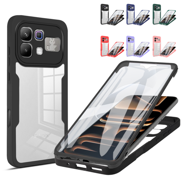 360 Full Body Screen Protector Transparent Case for Infinix Note 60 Pro 5G / X6878 / Note 60 5G / X6879 Shockproof Phone Cover