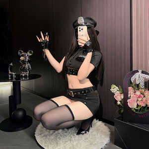 Body de flic sexy pour femmes adultes Cosplay pour les événements érotiques de mardi gras de fête de pourim - Product Image 2