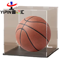 Boîte de rangement et de présentation décorative pour ballons de basket en acrylique haute transparence, écologique, taille personnalisable, boîte d'organisation à assembler