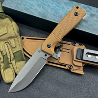 Mini couteau de Camping Portable personnalisé OEM pris en charge lame fixe tranchante pour la survie et la chasse couteau de poche à poignée en plastique