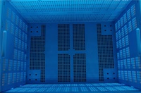 Caisses de stockage en plastique perforées, robustes, pliables, empilables, recyclables, en PP, pour la logistique, vente en gros