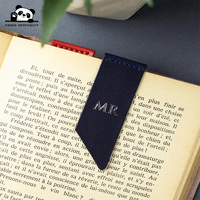 Marque-page en cuir artisanal - Accessoire de lecture personnalisé avec monogramme - Marque-pages de page