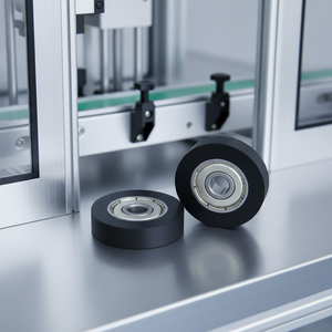 Roue de guidage <span class=keywords><strong>en</strong></span> PU avec revêtement, alésage 3-5mm, diamètre extérieur 8-25mm, options multi-tailles, faible bruit, résistante à l'usure, pour automatisation de voies et portes coulissantes - Product Image 2