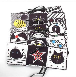 Venta caliente juguetes <span class=keywords><strong>de</strong></span> educación temprana bebé libro suave lavable tacto sensación libro infantil estimulación Visual paños libro - Product Image 4