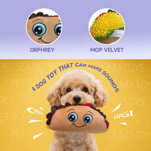 Venta al por mayor respetuoso con el medio ambiente auto-entretenimiento mascota masticar juguete hamburguesa peluche cachorro peluche <span class=keywords><strong>perro</strong></span> juguete resistente a la masticación - Product Image 1