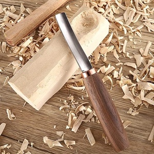 Couteau <span class=keywords><strong>à</strong></span> <span class=keywords><strong>gouge</strong></span> courbé avec manche en noyer noir, couteau <span class=keywords><strong>à</strong></span> sculpter le bois, graveur pour la sculpture sur bois DIY, sculpture de bols - Product Image 5