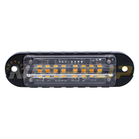 Feux de signalisation d'urgence à LED haute luminosité 12V 24V, feux stroboscopiques à LED pour montage en surface de voiture, feux stroboscopiques à LED pour calandre, SAE R65 CE IP67