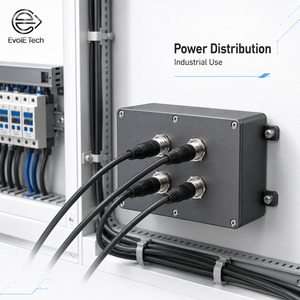 Boîtier de distribution d'alimentation personnalisé de précision IP65 avec 4 connecteurs circulaires M23, boîte de jonction en métal moulé sous pression - Product Image 5
