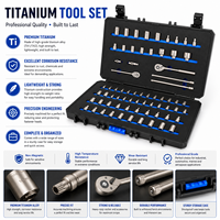 Jeu de clés à douille en alliage de titane de qualité OEM, haute résistance, résistant à la corrosion, kit d'outils manuels professionnels, fabrication en usine