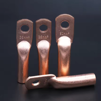 Cosses de câble à sertir en cuivre non isolées de type tube, série DTG, 16 mm, 25 mm, 35 mm, pour usage industriel, 250 V