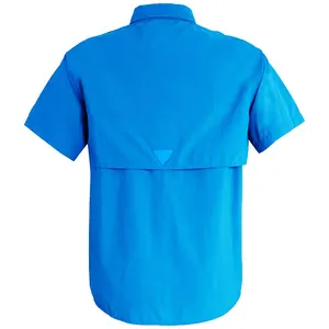 High Quality Short Sleeve Polyester And Nylon Shirt Quick Dry UV Fishing Shirts