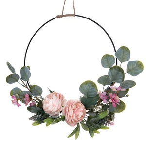 Guirlande de fleurs artificielles CallaFloral, roses roses, eucalyptus, décoration de mariage, décoration de la maison, décoration murale faite à la main CF01011 - Product Image 5