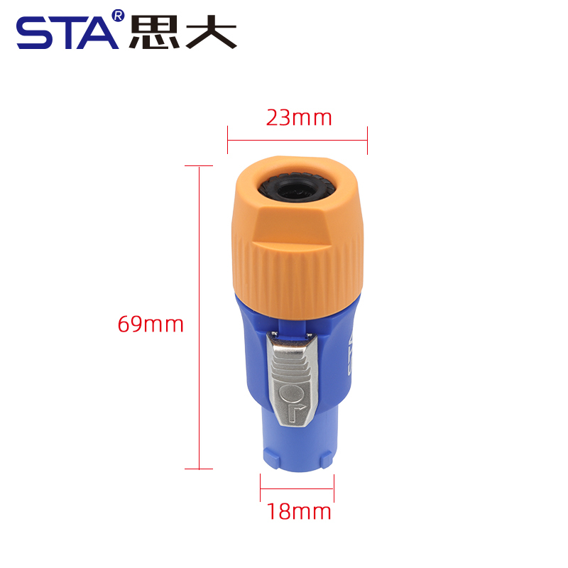 Left Fool-proof Straight Male Plug