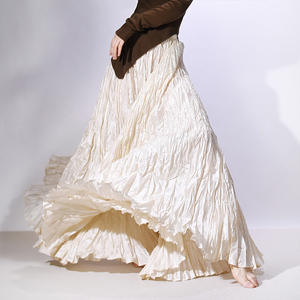 <span class=keywords><strong>Jupe</strong></span> plissée décontractée pour femme, taille basse, anti-rides, grande <span class=keywords><strong>jupe</strong></span> évasée, robe simple et décontractée - Product Image 1