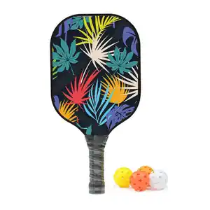 Oem Hot Sale Fiberglass Mini Pickle Ball Design Your Own Tennis Racket Carbon Fiber Pickleball Paddle Edge Guard For Custom Logo