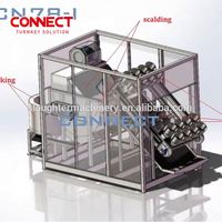 2019 Offres Spéciales Equipment-200BPH de traitement de volaille super compacte 300BPH prix bon marché de la machine d'abattoir automatique