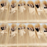 Peluca de cabello 100% humano para mujer, postizo de encaje Frontal Hd, 13x6, 13x4, 30 pulgadas, rubia sin pegamento, 613 Hd