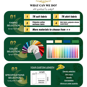 मुस्लिम सूट कपड़े 65% पॉलिएस्टर 35% विकोज़ बुना हुआ सादा रंग, पुरुषों के लिए सऊदी अरब परिधान के लिए - Product Image 4