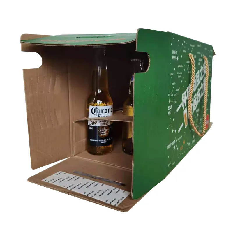 Caja de exhibición de vino de cartón de tamaño personalizado al por menor, caja de exhibición de papel con ranura para mostrador