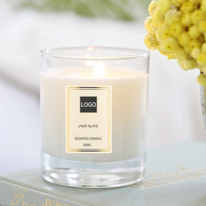 Bougies en verre d'aromathérapie de 7oz avec logo personnalisé et emballage pour Noël Thanksgiving Pâques Anniversaire Fête des mères - Product Image 1