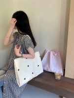 Precio de fábrica Logotipo personalizado Impreso Plástico Troquelado Gracias Carrier Compras Embalaje Bolsas de plástico Embalaje Gaement