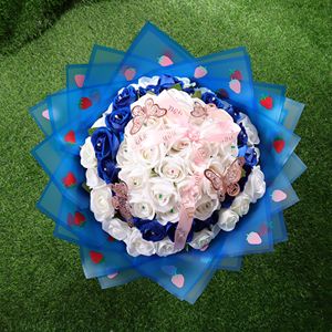 Papel de Regalo con Diseño de Fresas Rojas de 58*58cm, Papel de Envolver sin Recubrimiento ni con Recubrimiento de PE para Floristería - Product Image 6