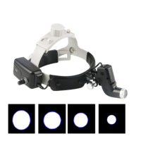 Lampe frontale médicale 5W Loupes dentaires Lampe frontale chirurgicale Bandeau lumineux Lampe frontale avec grossissement 2,5X/3,5X