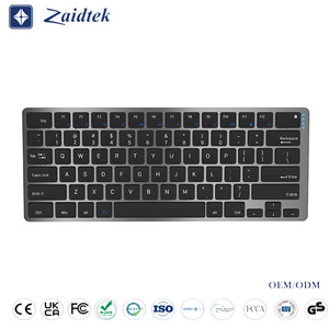 Teclado Inalámbrico Multimedia Mini de 78 Teclas con Sincronización Multidispositivo para Laptop, PC, <span class=keywords><strong>Pad</strong></span>, Macbook, Tablet - Product Image 1
