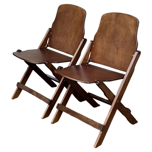 Silla Plegable de Madera Maciza Vintage con Pintura en Aerosol y Estructura Resistente al Desgaste para <span class=keywords><strong>Keter</strong></span>, Teatro, Cafetería, Postres, Hogar Moderno - Product Image 5