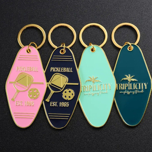 Biểu Tượng Tùy Chỉnh Sang Trọng Kim Loại Mềm Men Khách Sạn Keychain Cá Nhân Số Phòng Cổ Điển Kim Loại Móc Khóa Motel Phòng Móc Chìa Khóa - Product Image 2