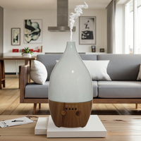 Diffuseur d'aromathérapie en céramique, humidificateur ultrasonique, lumières LED 7 couleurs, minuterie, diffuseur d'huiles essentielles pour voiture, hôtel, 150 ml