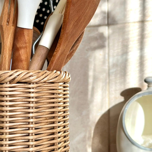 Cesta de Mimbre Natural de Vietnam para Utensilios de Cocina, Organizador de Cubiertos y Cucharas, Fabricante - Product Image 4