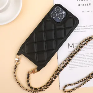 Wholesale Factory Price Eco Friendly Handmade Lady Necklace Shoulder Bag Top Quality Wallet Crossbody For Iphone 14 Case