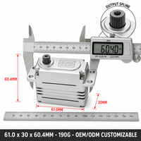 Servomoteurs à vendre XQ-POWER XQ-S9100D 110KG 12V Servomoteur sans balais avec engrenages en acier inoxydable, étanche, pour robot