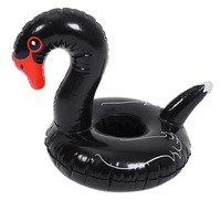 Porte-gobelet gonflable Flamingo flottant en PVC, accessoire de piscine