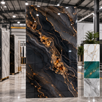 Panneau mural en PVC flexible effet marbre, moderne, pour décoration intérieure, imperméable et ignifuge, fabriqué en Chine