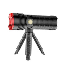 Linterna LED portátil para exteriores, de largo alcance, con carga tipo C, para acampar, de alta potencia, de aleación de aluminio, multifuncional