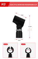 Nouveau modèle de support de microphone à pince en plastique et métal, en forme de U ou en forme d'œuf solide, support paresseux à fixation rapide