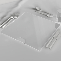 Runde Acryl-Tischsets mit Einlegepapier zum Tischschutz Dekorative Papier-Einlage Platzierungen Quadratische Runde Tischmatten