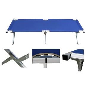 Lit pliant d'urgence en aluminium léger, durable, moderne, portable, réglable pour la plage, le camping et l'extérieur - Product Image 3