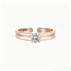แหวนเพชรเพาะเลี้ยงในห้องปฏิบัติการที่ได้รับการรับรองจาก IGI ทอง 14k ทรงกลม สำหรับงานหมั้นและงานแต่งงาน เครื่องประดับชั้นดี - Product Image 3