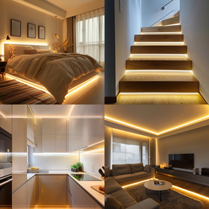 Tira de LED COB con Control de Intensidad, 320 LED/m, 24V, <span class=keywords><strong>3m</strong></span>/5m, Ajustable con Perilla, Cortable, para Decoración e Iluminación del Hogar, Cocina y Oficina - Product Image 6