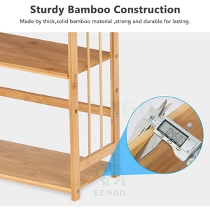 Bamboo Standing <b>Spice</b> <b>Rack</b> Little Tree Kitchen Bedroom Countertop Storage <b>Organizer</b> <b>Rack</b> Holder - Product Image 6