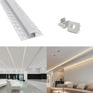 Profils en aluminium pour <span class=keywords><strong>bande</strong></span> LED 081, moulures linéaires LED pour <span class=keywords><strong>plafond</strong></span> en plaques de plâtre - Product Image 1